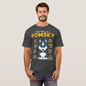 Pomsky Anatomy Funny Dog mam Papa Gift T-shirt (Voorkant volledig)