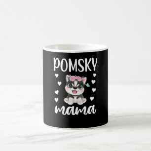 Pomsky Mama Hondenliefhebber Pomsky Owner Pomsky M Koffiemok