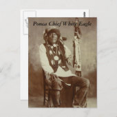 Ponca Chief White Eagle briefkaart (Voorkant / Achterkant)