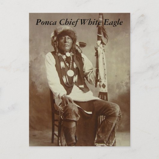 Ponca Chief White Eagle briefkaart (Voorkant)