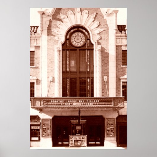 Ponca City Oklahoma Poncan Theater 1938 Poster (Voorkant)