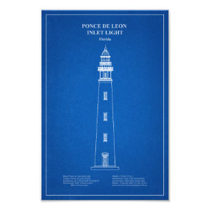 Ponce de Leon Inlet Vuurtoren - Florida - AD Foto Afdruk