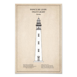 Ponce de Leon Inlet Vuurtoren - Florida - SBD Foto Afdruk