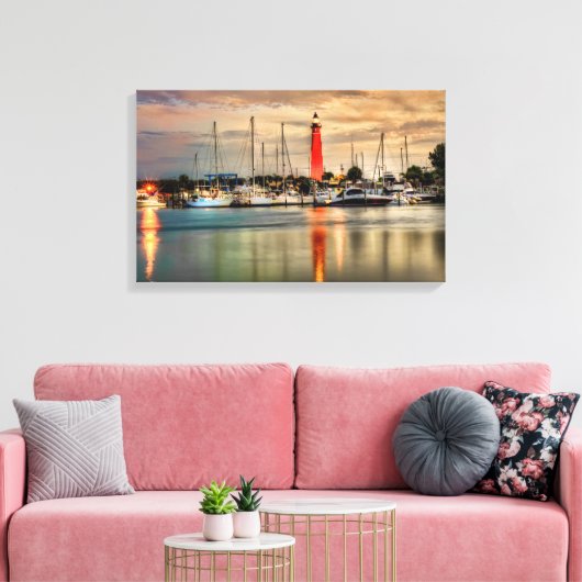 Ponce Inlet Lighthouse Canvas Afdruk (Insitu (Woonkamer))