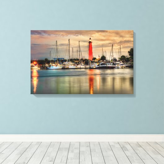 Ponce Inlet Lighthouse Canvas Afdruk (Insitu (Houten vloer))