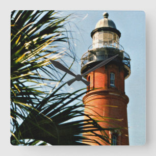 Ponce Inlet Lighthouse, Florida Square Wall Clock Vierkante Klok
