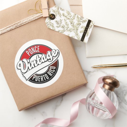 Ponce Puerto Rico  logo Ronde Sticker (Geschenken)