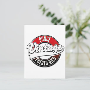 Ponce Puerto Rico vintage logo Briefkaart