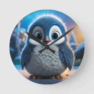 Poncho - Een gladde baby pinguïn Ronde Klok