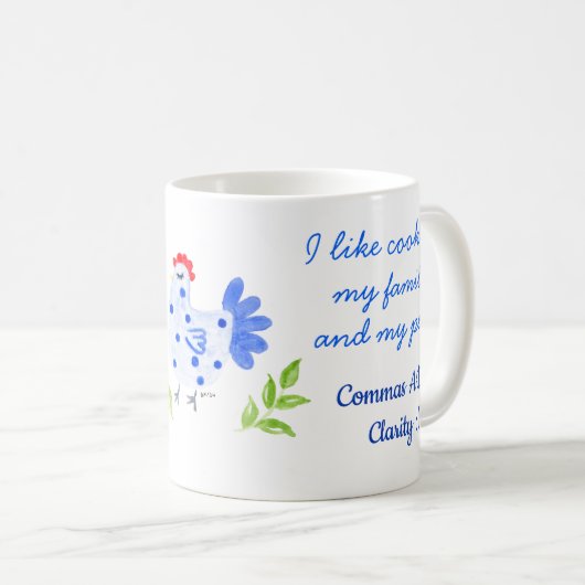 Ponctuation amusante Grammar Mug Commas Mug Mug Mu (Devant droit)