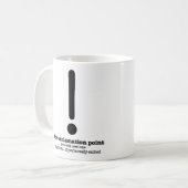Ponctuation drôle de tasse de grammaire de point (Devant gauche)