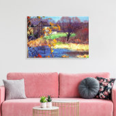 Pond bij Old Lyme, Connecticut Canvas Afdruk (Insitu (Woonkamer))