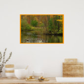 Pond bij Sapsucker-Bossen Poster (Keuken)