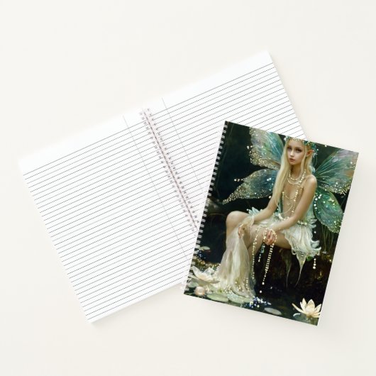 Pond Fairie in Pearls Spiral Notitieboek (Binnen)