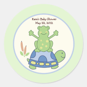 Pond Friends Birthday Baby shower Favor Sticker