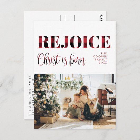 Pond Holiday-fotokaart | Moderne kerst Briefkaart (Voorkant / Achterkant)