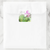POND LOTUS L Chinese penseel schilderende kunst Vierkante Sticker (Tas)