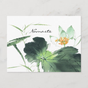 POND LOTUS PEACE l Chinese Brush Painting Art Briefkaart