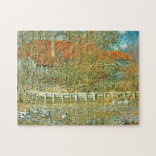 Pond met eenden in de herfst van Monet Fine Art Legpuzzel