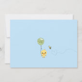 Pond Pals Duck Baby shower Invitation Frog Turtle Kaart (Achterkant)