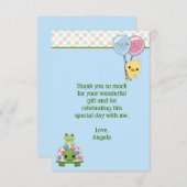 Pond Pals Duck Hartelijk dank Opmerking: 3,5 x5 in Bedankkaart (Voorkant / Achterkant)