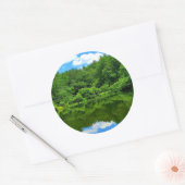 Pond Reflection Ronde Sticker (Envelop)