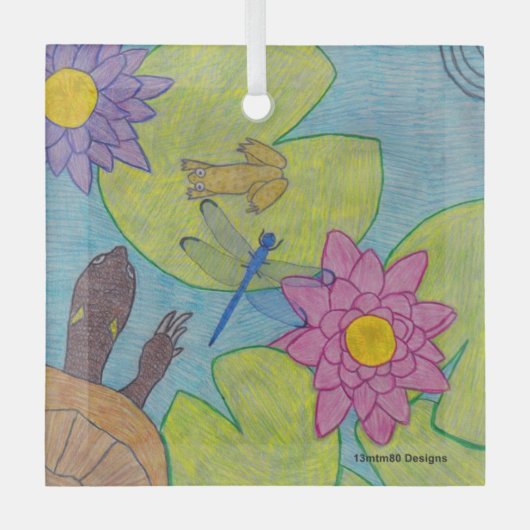 Pond Scene - Glas Ornament (Voorkant)