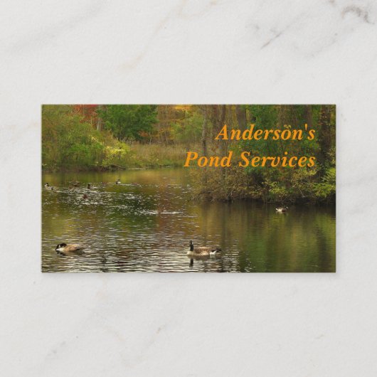 Pond Services Visitekaartje (Voorkant)