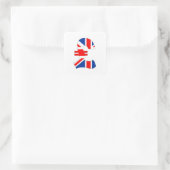 pond valutasymbool geld britse vlag st vierkante sticker (Tas)