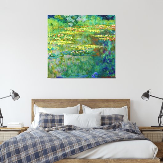 Pond van watergelilies van Claude Monet Canvas Afdruk (Insitu (Slaapkamer))