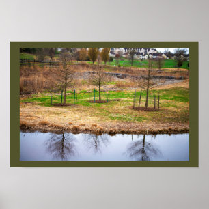 Pond Waterscape Reflections Photo Poster