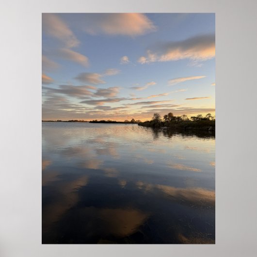 Pond Waterscape Sunset Photo Poster (Voorkant)