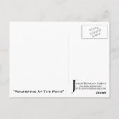 "Pondering At The Pond" - Carte Postale (Dos)