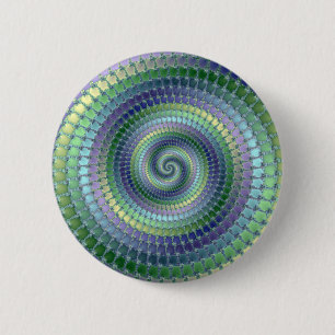 Pondering - Fractal Ronde Button 5,7 Cm