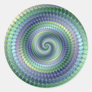 Pondering - Fractal Ronde Sticker