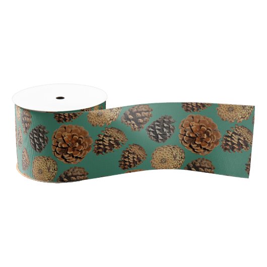 Ponderosa Pine Cone Ribbon Grosgrain Lint (Spoel)