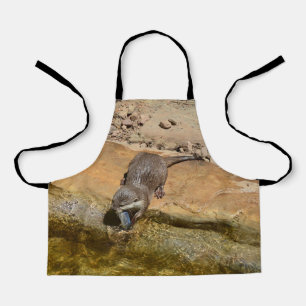 **"Pondside Feest: een otter en zijn vangst"** Schort