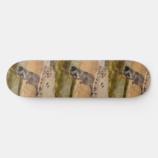 **"Pondside Feest: een otter en zijn vangst"** Skateboard (Horizontaal)