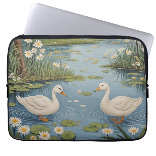 Pondside Tranquility Laptop Sleeve (Voorkant)