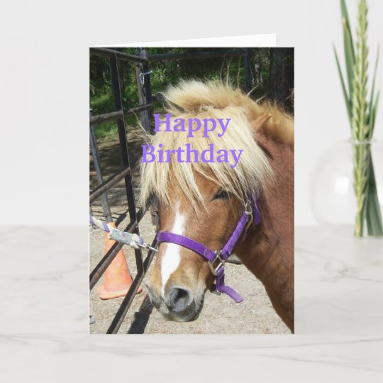 Poney Chretien De Carte De Joyeux Anniversaire Zazzle Be