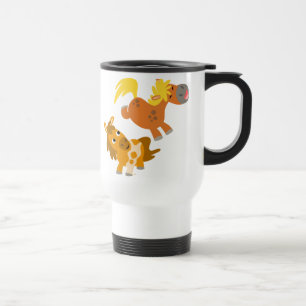Poney en caricature Jouer Voyager Mug