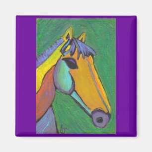 Poney peint - aimant