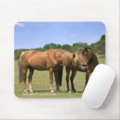 Poneys dans le tapis de souris d'amour (Avec souris)