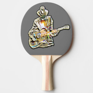 Pong Guitar Blues Man - Ressentez-le Raquette de ping