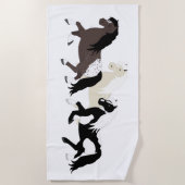 Ponies Beach Towel Strandlaken (Voorkant)