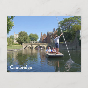 ponsen op de rivier de Cam in Cambridge Briefkaart