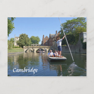 ponsen op de rivier de Cam in Cambridge Briefkaart