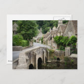 Pont à Castle Combe, carte postale britannique (Devant / Derrière)