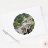 Pont à Castle Combe, UK autocollant rond (Enveloppe)