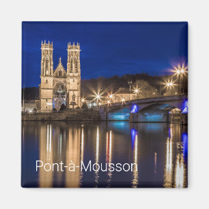 Pont a Mousson Panorama met Moselle Souvenir Magneet